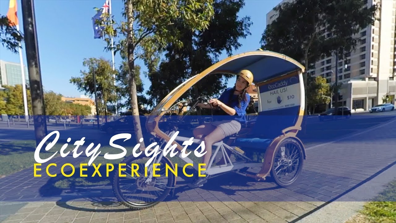 Explore Adelaide in electric EcoCaddy vehicle.