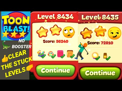 Toon Blast Level 8434 8435 🚀STUCKS🚀