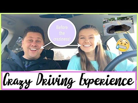 DRIVING NEXT TO SINKHOLES AND CRAZY DRIVERS! Teen Driving Update + Experience! Video