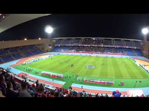 "San Lorenzo en Marruecos. Hinchas llegando Estadio" Barra: La Gloriosa Butteler • Club: San Lorenzo