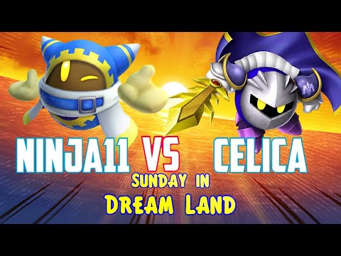 ninja11 (Magolor) vs Celica (Meta Knight/Fighter/Dedede) - Kirby Fighters 2  Sunday in Dream Land #2
