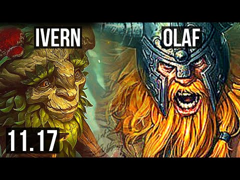 IVERN vs OLAF (JUNGLE) | 6/0/14, Rank 10 Ivern, 300+ games, Dominating | KR Master | v11.17