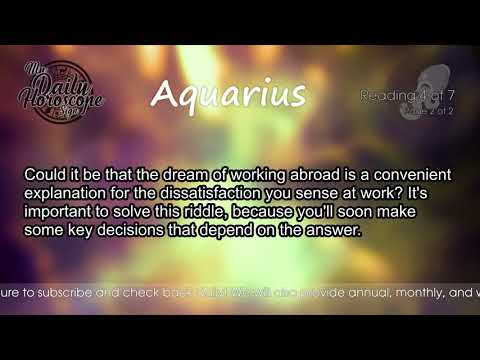 Aquarius's Daily Horoscope for Tuesday July 17th, 2018