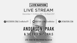 Watch a Live Stream with Anderson .Paak & The Free Nationals on Dec 10th!