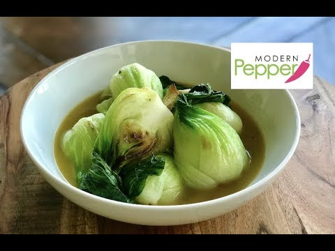 CRUNCHY & JUICY Restaurant Style Sauteed Baby Bok Choy Recipe - Modern Pepper #2