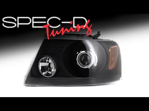 SPECDTUNING DEMO VIDEO: 2004-2008 FORD F150 RETROFIT STYLE PROJECTOR HEADLIGHTS