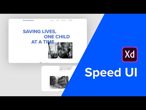 Nurturing Nations / Home Page | Speed UI Design Tutorial (Adobe XD)