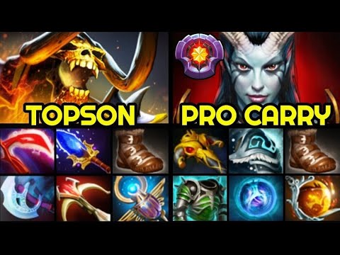 TOPSON Clinkz Try Hard Intense Game vs Master Tier Queen of Pain 7.28 Dota 2