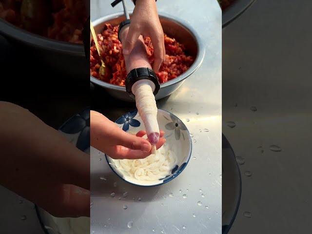 Vídeo relacionado con Songlela Manual Sausage Filler Maker, Meat Stuffer Filler Hand Operated Machine Silver, #2-2.5