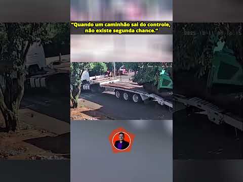 🚨 Caminhão desgovernado atinge casas no RS e motorista tenta voltar correndo