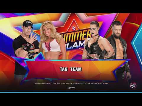 John Cena and Trish Stratus vs Rhea Ripley and Finn Balor