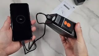Road Trip Power Brick: Portable 12V Battery for Car Refrigerators, Tire Inflators, DC Accessories.