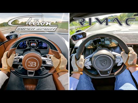 Bugatti Chiron Super Sport (1600hp) vs. RIMAC Nevera (1900hp) | 100-200 km/h accelerations🏁