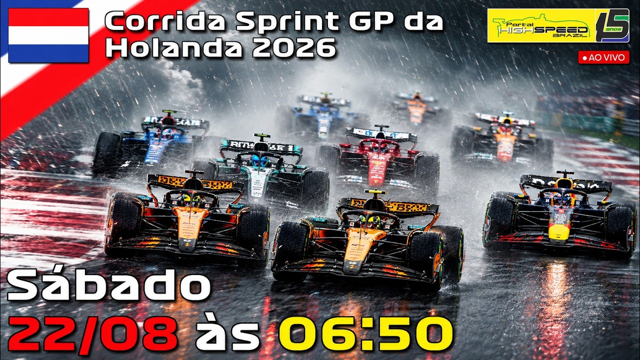 🔴 SECOND SCREEN HSTV | F1 - Corrida Sprint | GP da Holanda 2026 | AO VIVO