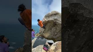 Video thumbnail of Sabertooth, V7. Salt Point State Park