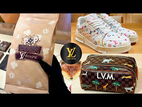 NEW at men's 🍿 LV x The Darjeeling Limited Pop Corn Toiletry Bag LV x MURAKAMI SNEAKER 🍿LV FOX CHARM