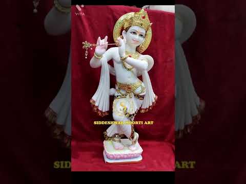 Black Marble Krishna Statue