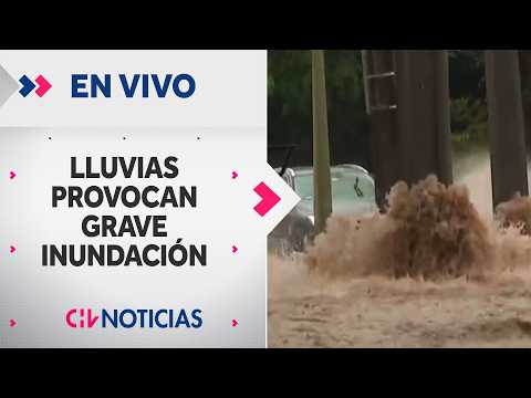 FUERTE LLUVIA EN SANTIAGO: Graves inundaciones en San Carlos de Apoquindo 🔴 EN VIVO - CHV Noticias