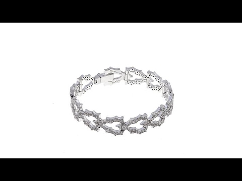 Margo Manhattan 4.69ctw White Topaz "Arch" Bracelet