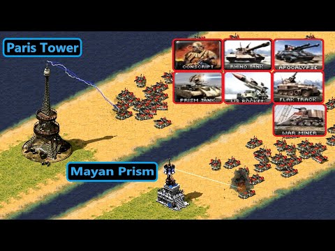 Paris Tower vs Mayan Prism - Red Alert 2