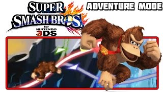 Super Smash Bros For 3DS: Adventure Mode - DK Gameplay + Duck Hunt Unlock! [Part 7]