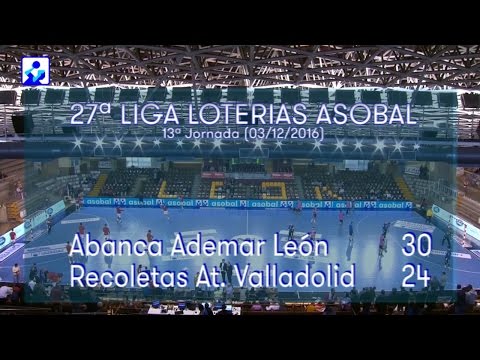 LIGA LOTERIAS ASOBAL J13 Abanca Ademar León - Recoletas At. Valladolid 30 - 24