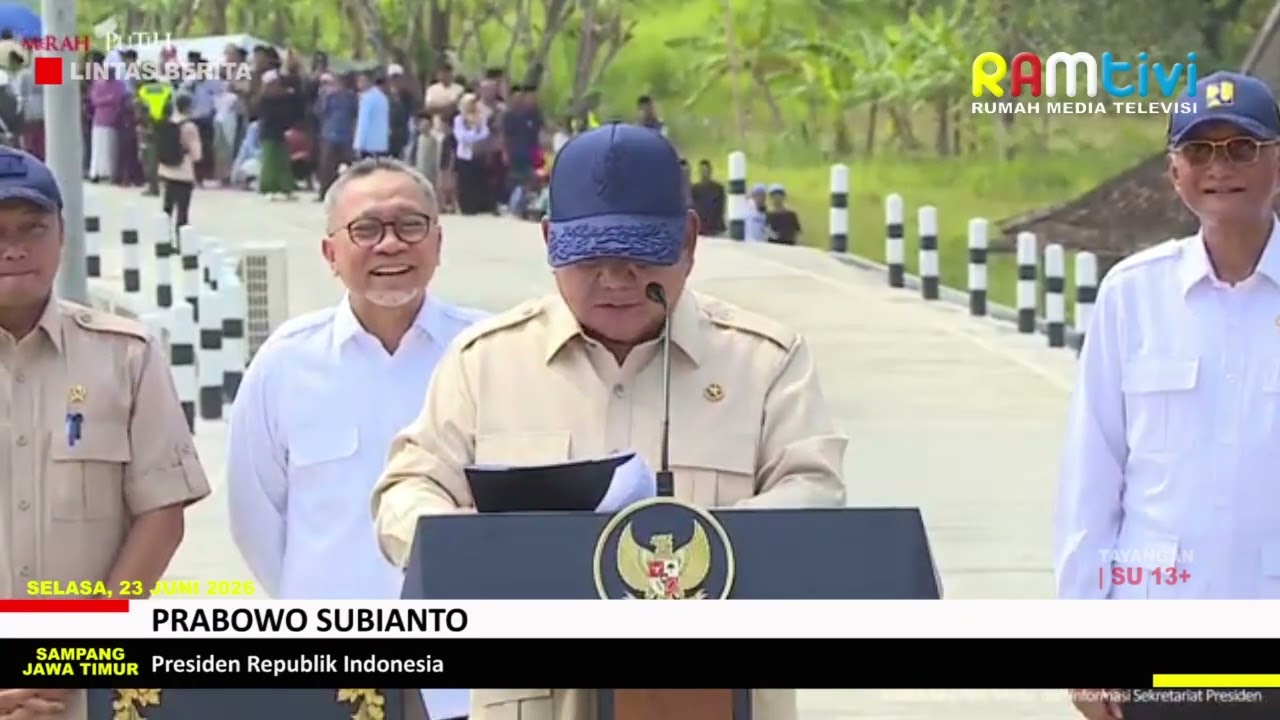 PRESIDEN PRABOWO RESMIKAN JALAN DAERAH 1.151 KM DI SELURUH WILAYAH INDONESIA