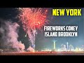 New York Fireworks At Coney Island Brooklyn Beach Boardwalk Live