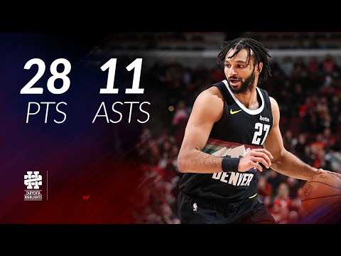 Jamal Murray 28 pts 11 asts vs Bulls 25/26 season