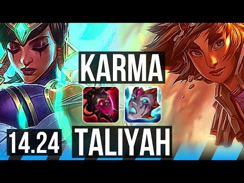 KARMA vs TALIYAH (MID) | 600+ games | NA Master | 14.24
