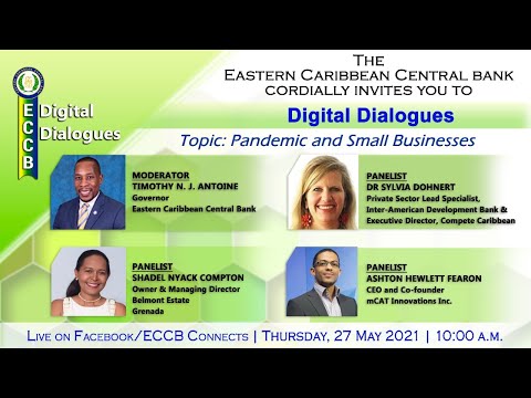 , title : 'ECCB Digital Dialogues - Pandemic and Small Businesses'