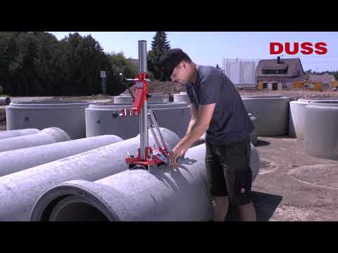 DUSS Rohrbohrvorrichtung RBV - für die Befestigung eines Standard-Bohrständers an Rohren