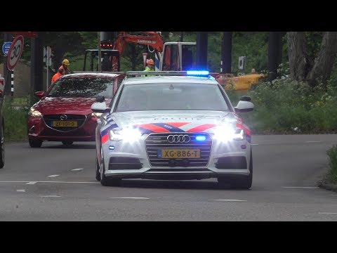 2X Politie Audi A6 en Volkswagen Passat met Spoed in Amsterdam - Team Hoofdwegen