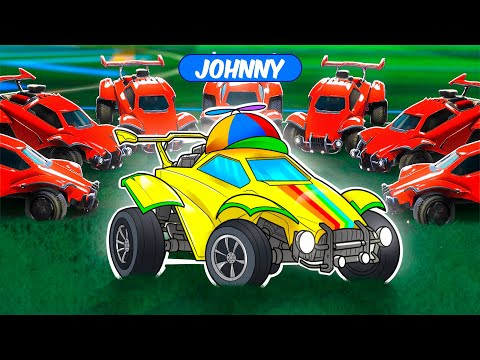 1 Pro vs 7 YouTubers (Impossible Rocket League Challenge)