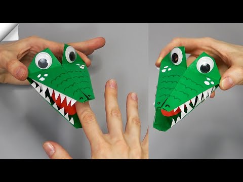 How to Make a Crocodile Paper moving paper toys easy paper crafts