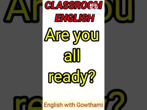 English phrases used in the classroom #classroomenglish