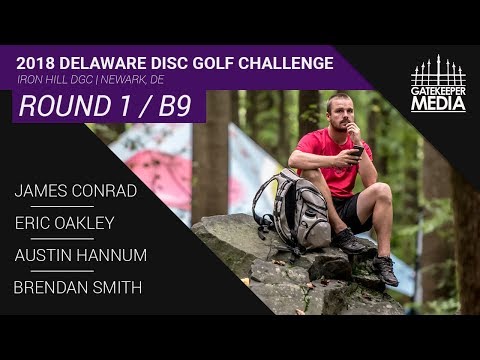 2018 Delaware Disc Golf Challenge | R1, B9, MPO | Conrad. Oakley, Hannum, Smith