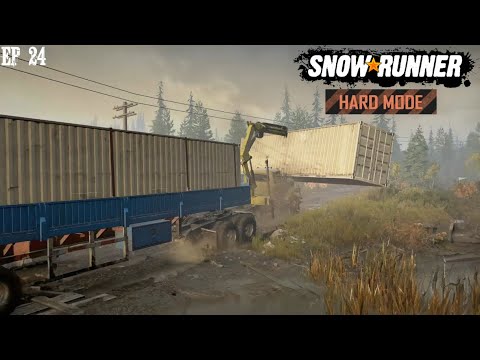 Overloading Drilling Equipment Hard Mode SnowRunner Ep 24