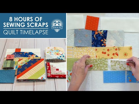 SCRAP SEWING MARATHON 😮 Sewing 3 Scrap Quilt Blocks from Fabric Samples 🕑 Quilting Timelapse 🕑