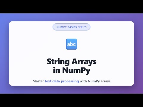 Numpy String To Array