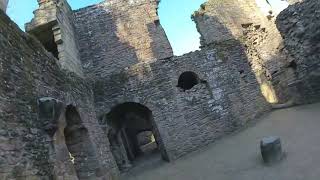 Fpv sightseeing at Spofforth Castle near Harrogate, 15th Century ruined manor house.