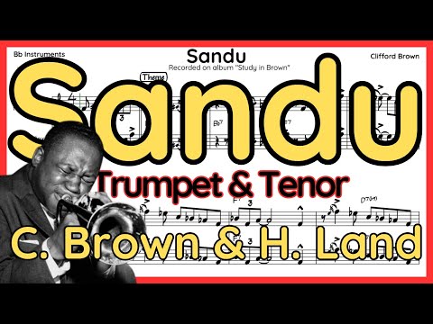 SANDU (full) Clifford Brown & Harold Land solo (Bb) Trumpet & Tenor Sax Transcription