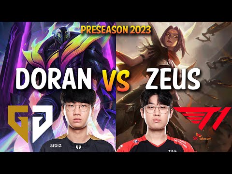 Gen Doran vs T1 Zeus - K'SANTE vs IRELIA Top - KR Ranked