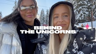 PrettyLittleThing Join the team on shoot for PLT SKI Behind The Unicorns
