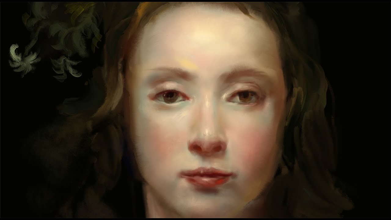Speedpaint digital classical portrait master study