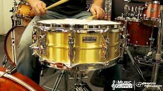 Video thumbnail for Yamaha 5.5x14" Recording Custom Brass Snare Drum by Denver Percussion