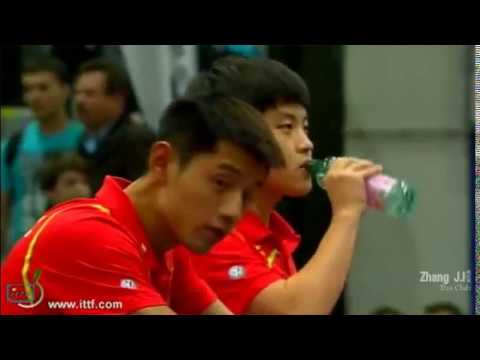 张继科 Zhang Jike /郝帅Hao Shuai VS. GERELL Par SWE/ LUNDQVIST Jens SWE 2013 Austria Open Men's Double SF