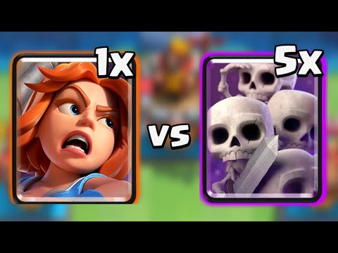 Valkyrie vs 5x Skeleton Army