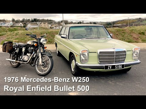 Cruising with Classics: Royal Enfield Bullet 500 and 1976 Mercedes-Benz W250