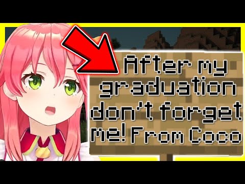 holoyume - VTuber ENG Subs ホロ夢 - 【ENG Sub】Miko REACTS to Coco's LAST MESSAGE in Minecraft【Hololive】